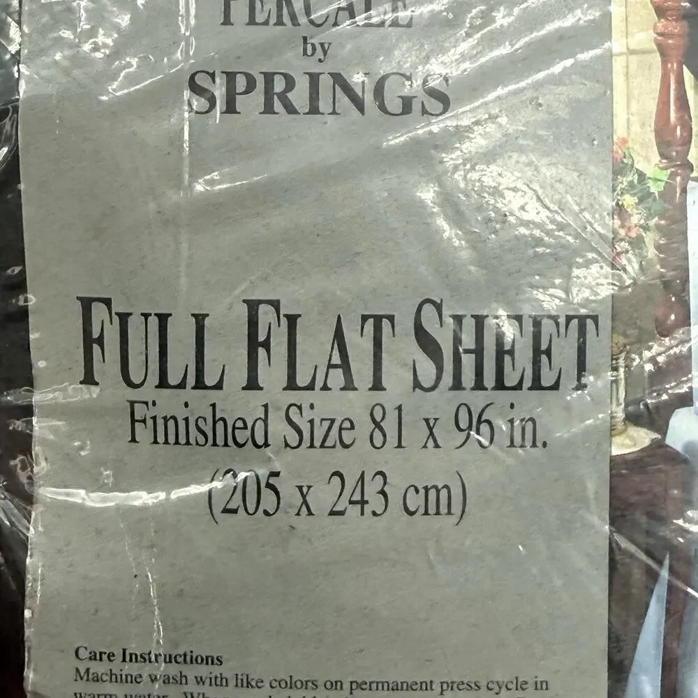 Jubilee FULL Flat Sheet 180 Thread Count BLACK Soft Percale Made in USA NIP
